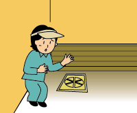 増・改築などで、メーターが床下や屋内になる場合は、広島市水道局指定給水装置工事事業者に申し込み、検針しやすい場所に移しましょう。の画像
