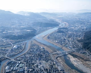 太田川航空写真