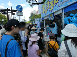 「水のひろば」冷水サービスの様子