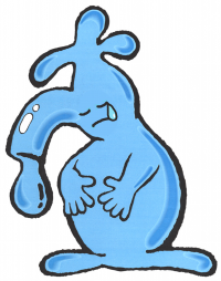 おじぎして泣いているじゃぐっちー